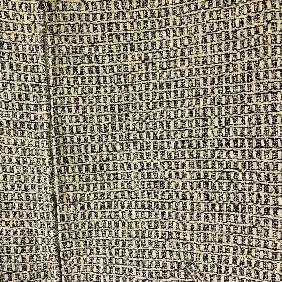 Ann May tan black woven 100% silk zip front jacket - Picture 4 of 8